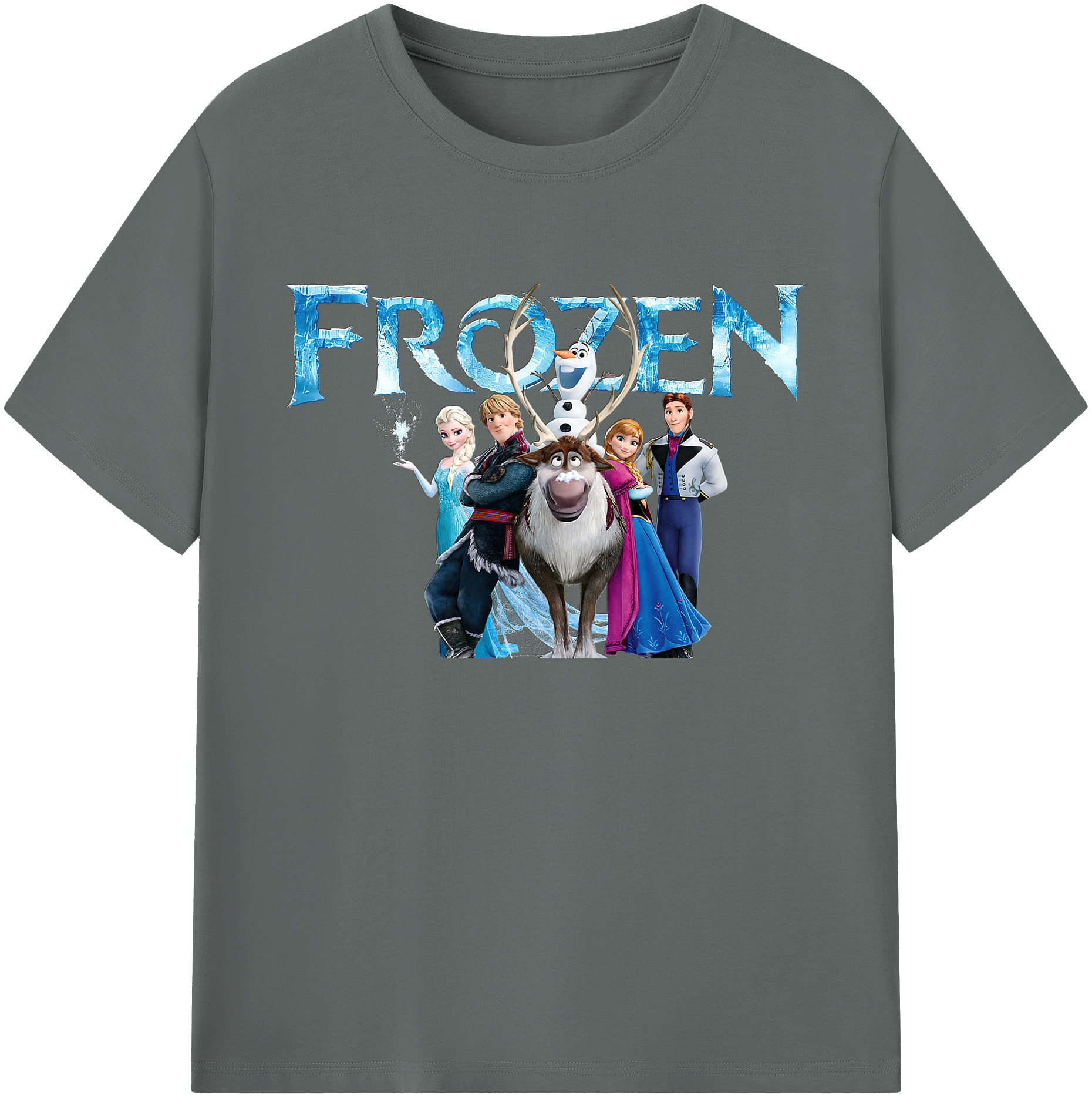 （画像用） アナと雪の女王 アンナ エルサ Frozen Anna Elsa 綿100％ メンズ半袖Tシャツ｜肌触りやわらか＆通気性
